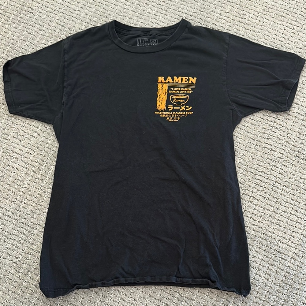 Black Short Sleeve Tee with Graphic Design